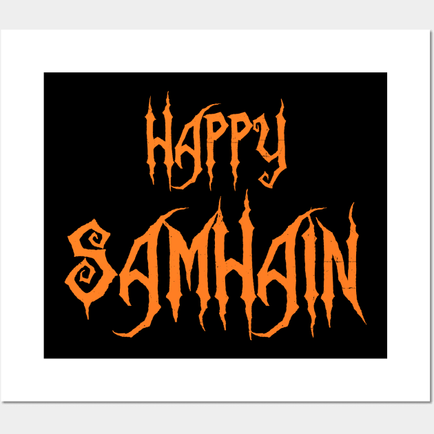 Happy Samhain Irish Halloween Wall Art by irelandcalling